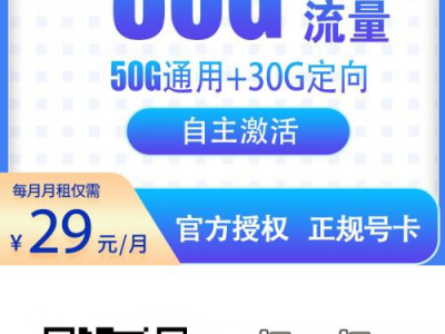 电信星卡推荐:电信湘星卡29元80G【极速发货长期29月租】