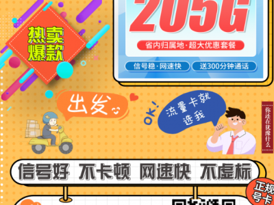 2026年新卡上新｜电信浙江卡回归！29元205G全国流量，直接封神！