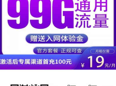广电正科卡 19元99G 全国发货！流量可结转，副卡共享，长期套餐来了