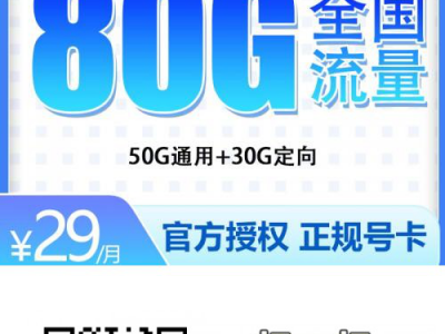山东用户的超值之选-电信山峰卡29元80G【山东专属可选号码长期套餐】