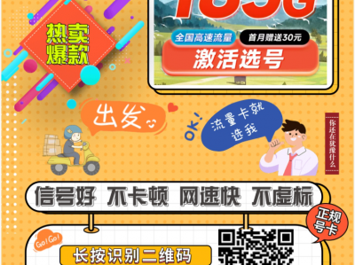 电信星卡推荐:电信万象卡29元185G【长期套餐激活时可选号码】