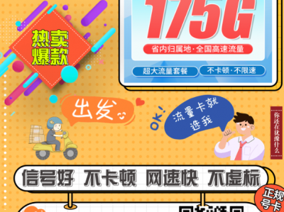【湖北专属】联通29元175G全国流量卡，省内用户首选！