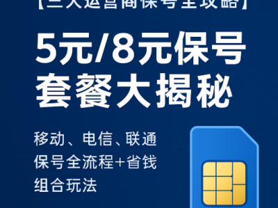 【三大运营商保号套餐全攻略】5元/8元轻松保号，别再被当“老韭菜”！