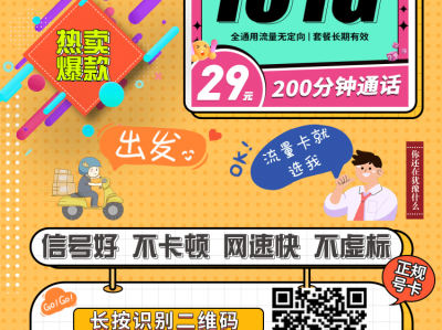 长期套餐流量卡推荐：联通天龙卡29元101G+200分钟长期套餐