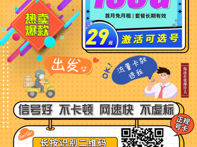 电信炫舞卡29元185G可【选号长期长期29】