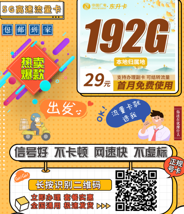 广电东升卡测评：192G流量结转，5年优惠期到底值不值？